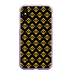 Чехол iPhone XS Max матовый ЭМБЛЕМА БИНАНС ПАТТЕРН BINANCE