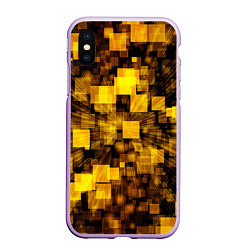 Чехол iPhone XS Max матовый Неоновый взрыв, цвет: 3D-сиреневый