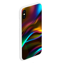 Чехол iPhone XS Max матовый Градиент, цвет: 3D-белый — фото 2