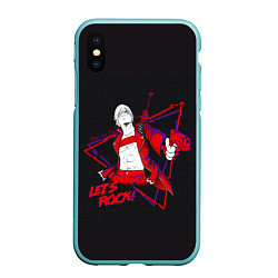 Чехол iPhone XS Max матовый Lets Rock DMC, цвет: 3D-мятный