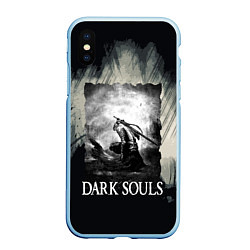 Чехол iPhone XS Max матовый DARK SOULS 3, цвет: 3D-голубой