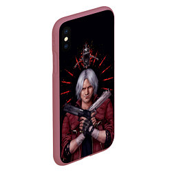 Чехол iPhone XS Max матовый Saint Dante, цвет: 3D-малиновый — фото 2