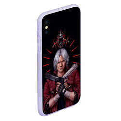 Чехол iPhone XS Max матовый Saint Dante, цвет: 3D-светло-сиреневый — фото 2