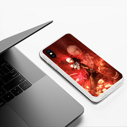 Чехол iPhone XS Max матовый Молодой Данте, цвет: 3D-белый — фото 2