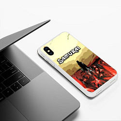 Чехол iPhone XS Max матовый SAMURAI PROJECT RED, цвет: 3D-белый — фото 2