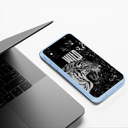 Чехол iPhone XS Max матовый WILD ДИКИЙ, цвет: 3D-голубой — фото 2
