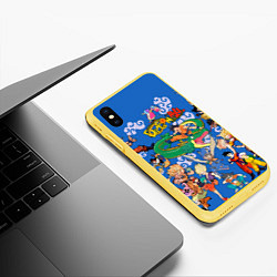 Чехол iPhone XS Max матовый Dragon ball Super, цвет: 3D-желтый — фото 2