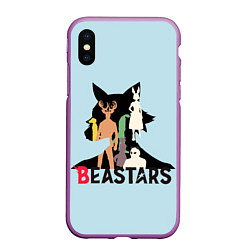 Чехол iPhone XS Max матовый All beastars, цвет: 3D-фиолетовый