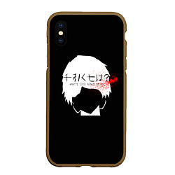 Чехол iPhone XS Max матовый Whats 1000 minus 7 Kaneki, цвет: 3D-коричневый