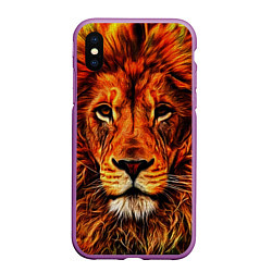 Чехол iPhone XS Max матовый LION