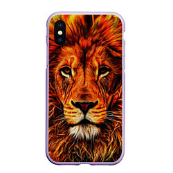 Чехол iPhone XS Max матовый LION