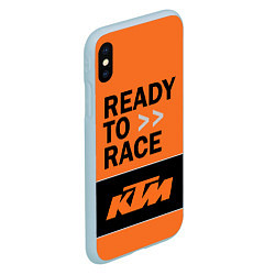 Чехол iPhone XS Max матовый KTM READY TO RACE Z, цвет: 3D-голубой — фото 2