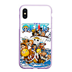 Чехол iPhone XS Max матовый ONE PIECE ВАН ПИС МОРЕ, цвет: 3D-сиреневый