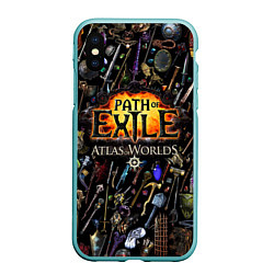 Чехол iPhone XS Max матовый Path of Exile, цвет: 3D-мятный