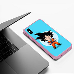 Чехол iPhone XS Max матовый Sweet Goku, цвет: 3D-розовый — фото 2
