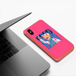 Чехол iPhone XS Max матовый Good news everyone, цвет: 3D-красный — фото 2