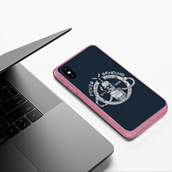 Чехол iPhone XS Max матовый Сгибальщик 3000, цвет: 3D-малиновый — фото 2