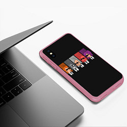 Чехол iPhone XS Max матовый Agents Futurama, цвет: 3D-малиновый — фото 2