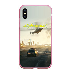 Чехол iPhone XS Max матовый CYBERPUNK 2077 КИБЕРПАНК спина Z