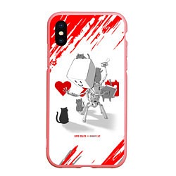 Чехол iPhone XS Max матовый Love, Death and Cats Любов, смерть и котики Z, цвет: 3D-баблгам