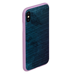 Чехол iPhone XS Max матовый Texture Blue Ripples, цвет: 3D-сиреневый — фото 2