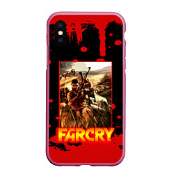Чехол iPhone XS Max матовый FARCRY ФАРКРАЙ GAME, цвет: 3D-малиновый