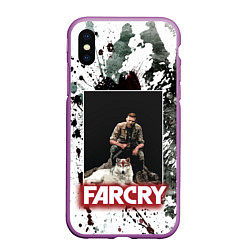 Чехол iPhone XS Max матовый FARCRY WOLF, цвет: 3D-фиолетовый