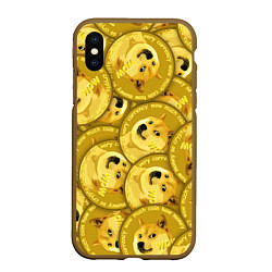 Чехол iPhone XS Max матовый DOGECOIN DOGE ДОГИКОИН