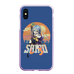 Чехол iPhone XS Max матовый Shiro princess, цвет: 3D-сиреневый