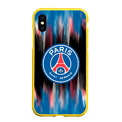 Чехол iPhone XS Max матовый PSG, цвет: 3D-желтый