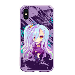 Чехол iPhone XS Max матовый Shiro art, цвет: 3D-сиреневый