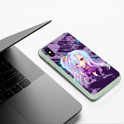 Чехол iPhone XS Max матовый Shiro art, цвет: 3D-салатовый — фото 2