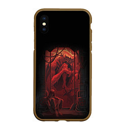 Чехол iPhone XS Max матовый Love, Death and Robots Khanivore спина Z, цвет: 3D-коричневый