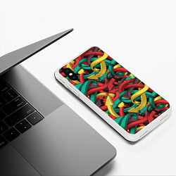 Чехол iPhone XS Max матовый Граффити стрелки, цвет: 3D-белый — фото 2