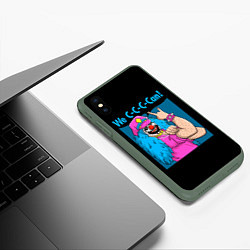 Чехол iPhone XS Max матовый Dr Rockzo, цвет: 3D-темно-зеленый — фото 2