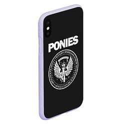 Чехол iPhone XS Max матовый Pony x Ramones, цвет: 3D-светло-сиреневый — фото 2