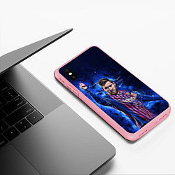 Чехол iPhone XS Max матовый Lionel Messi Barcelona 10, цвет: 3D-баблгам — фото 2