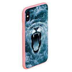 Чехол iPhone XS Max матовый Львица в бушующих волнах, цвет: 3D-баблгам — фото 2