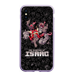 Чехол iPhone XS Max матовый The Binding of Isaac, цвет: 3D-светло-сиреневый