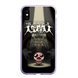 Чехол iPhone XS Max матовый The Binding of Isaac, цвет: 3D-светло-сиреневый