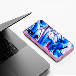 Чехол iPhone XS Max матовый ТАЙ ДАЙ ОКЕАН ЧЕРНИЛ, цвет: 3D-розовый — фото 2