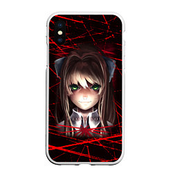 Чехол iPhone XS Max матовый Literature Club Моника, цвет: 3D-белый