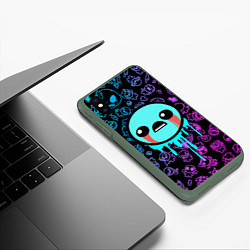 Чехол iPhone XS Max матовый Blue Isaac, цвет: 3D-темно-зеленый — фото 2