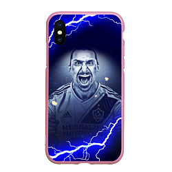 Чехол iPhone XS Max матовый Златан Ибрагимович ZLATAN Z, цвет: 3D-розовый