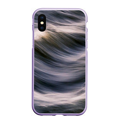 Чехол iPhone XS Max матовый Море волнуется, цвет: 3D-светло-сиреневый
