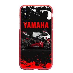 Чехол iPhone XS Max матовый YAMAHA 004, цвет: 3D-красный