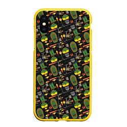 Чехол iPhone XS Max матовый Время порыбачить, цвет: 3D-желтый