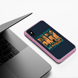 Чехол iPhone XS Max матовый Путь викинга, цвет: 3D-розовый — фото 2