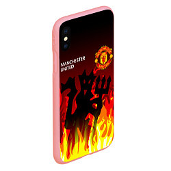 Чехол iPhone XS Max матовый MANCHESTER UNITED ДЬЯВОЛ, цвет: 3D-баблгам — фото 2