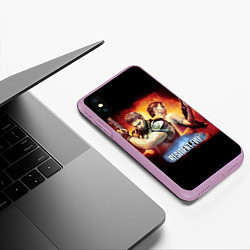 Чехол iPhone XS Max матовый Resident Evil Рэдфилд, цвет: 3D-сиреневый — фото 2